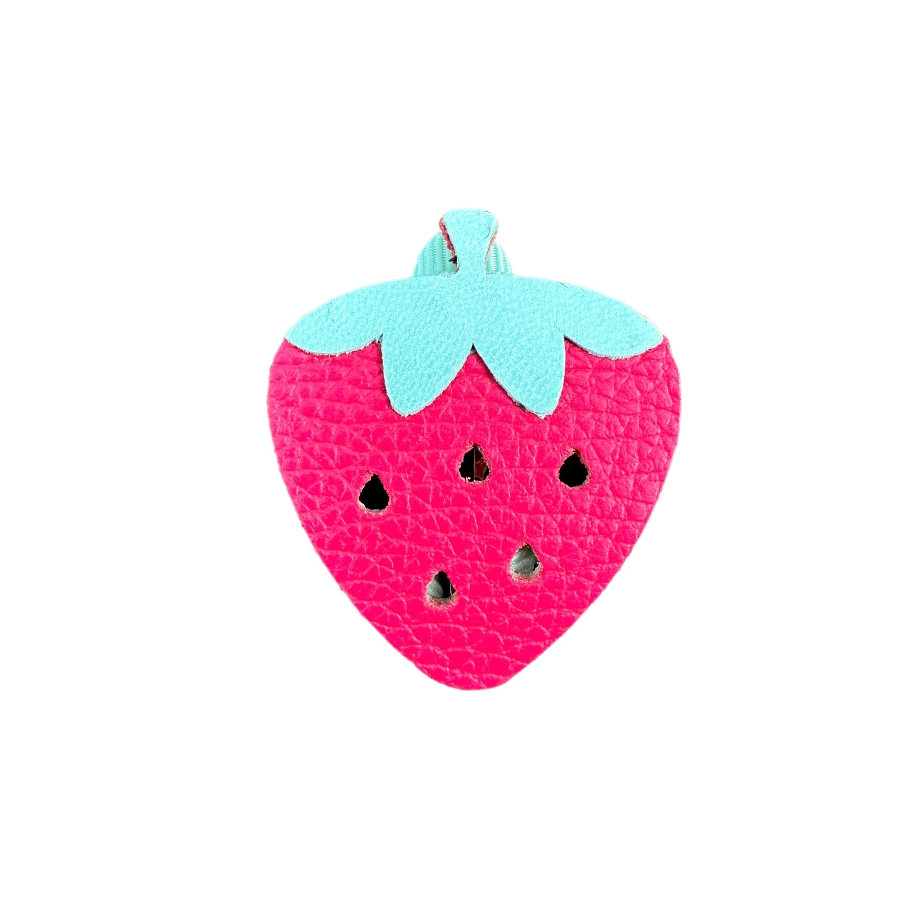 Strawberry Leather Hairclip