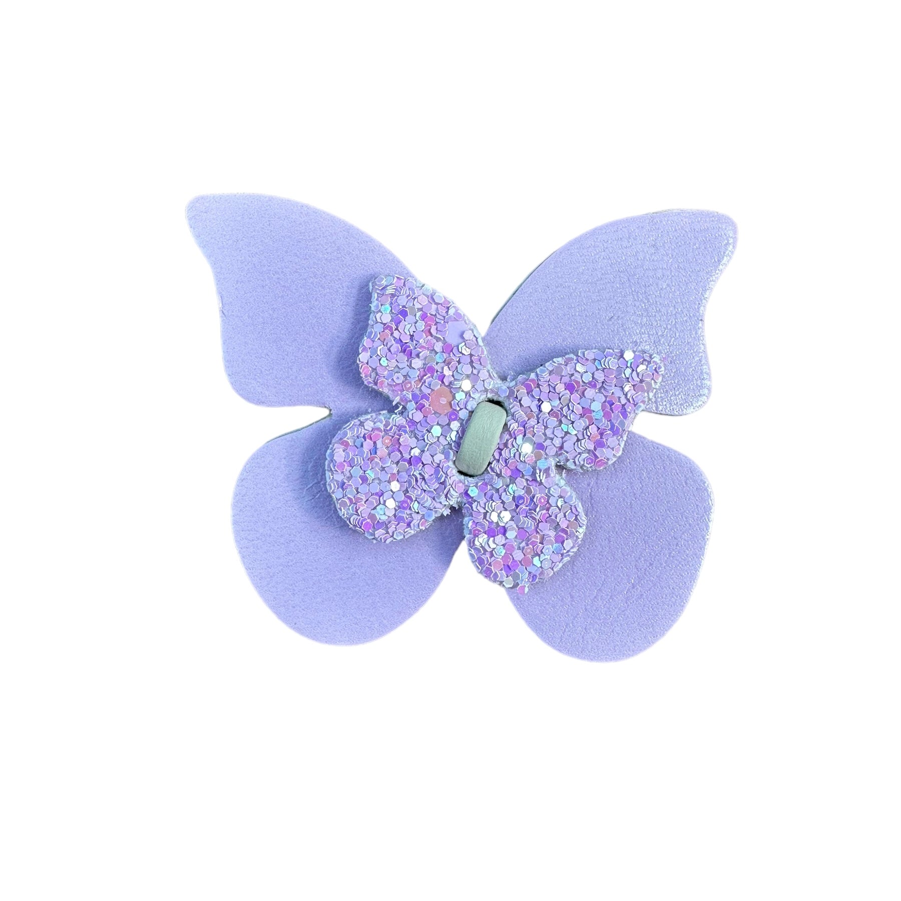 Butterfly Leather Lillac Hairclip