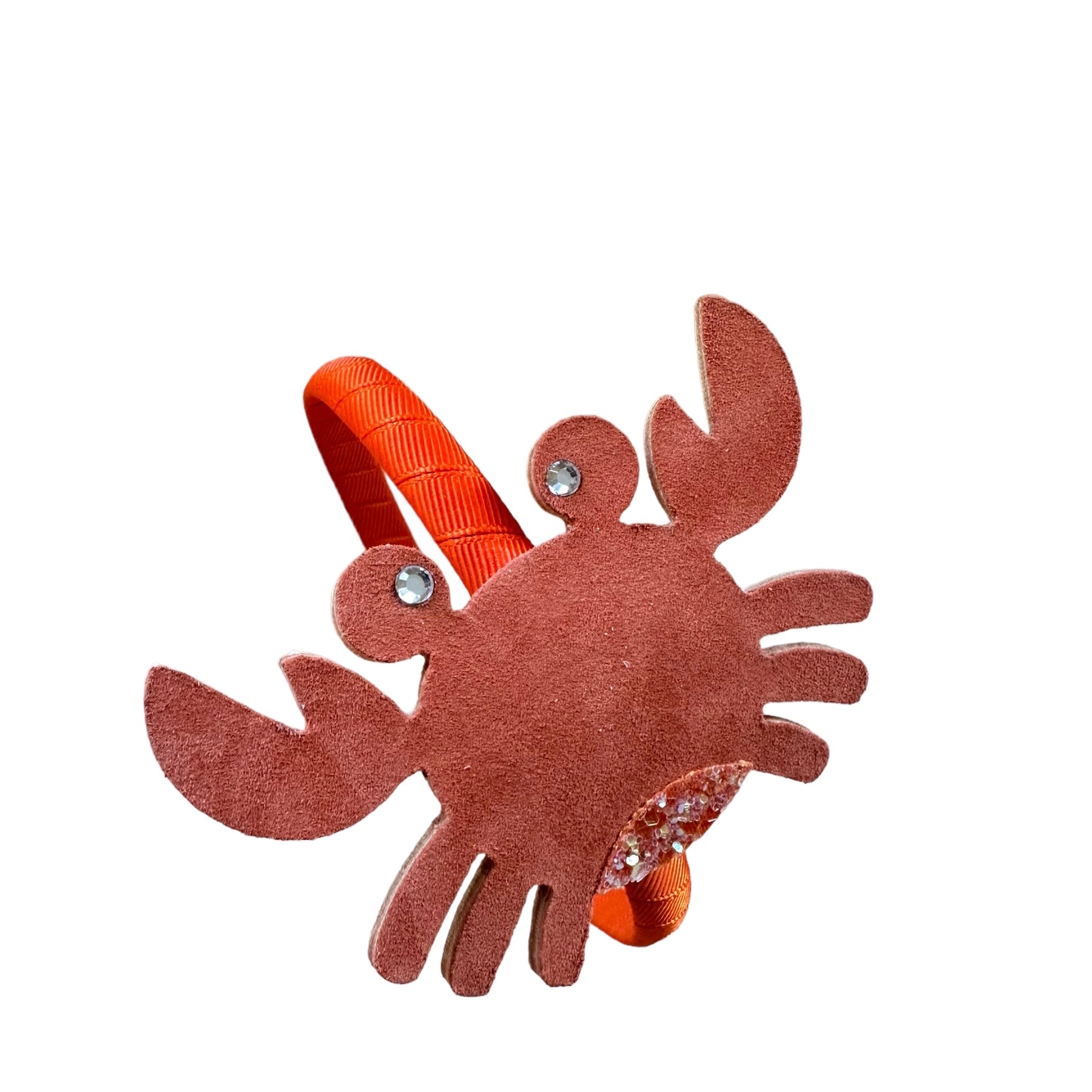 Sea Crab Orange Leather Headband