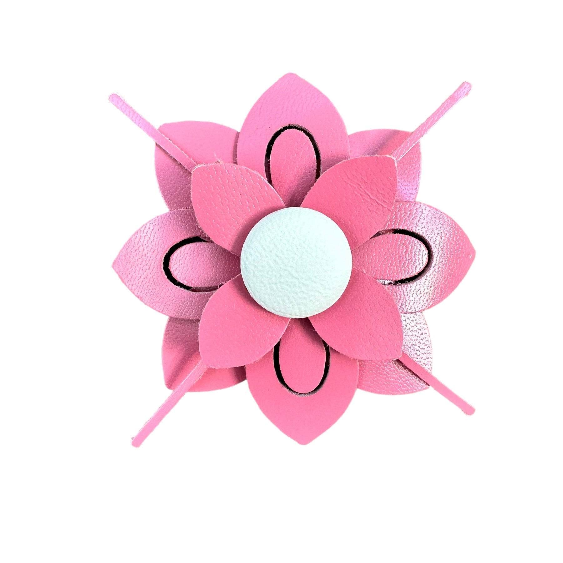 Lily Dark Pink Leather Hairclip