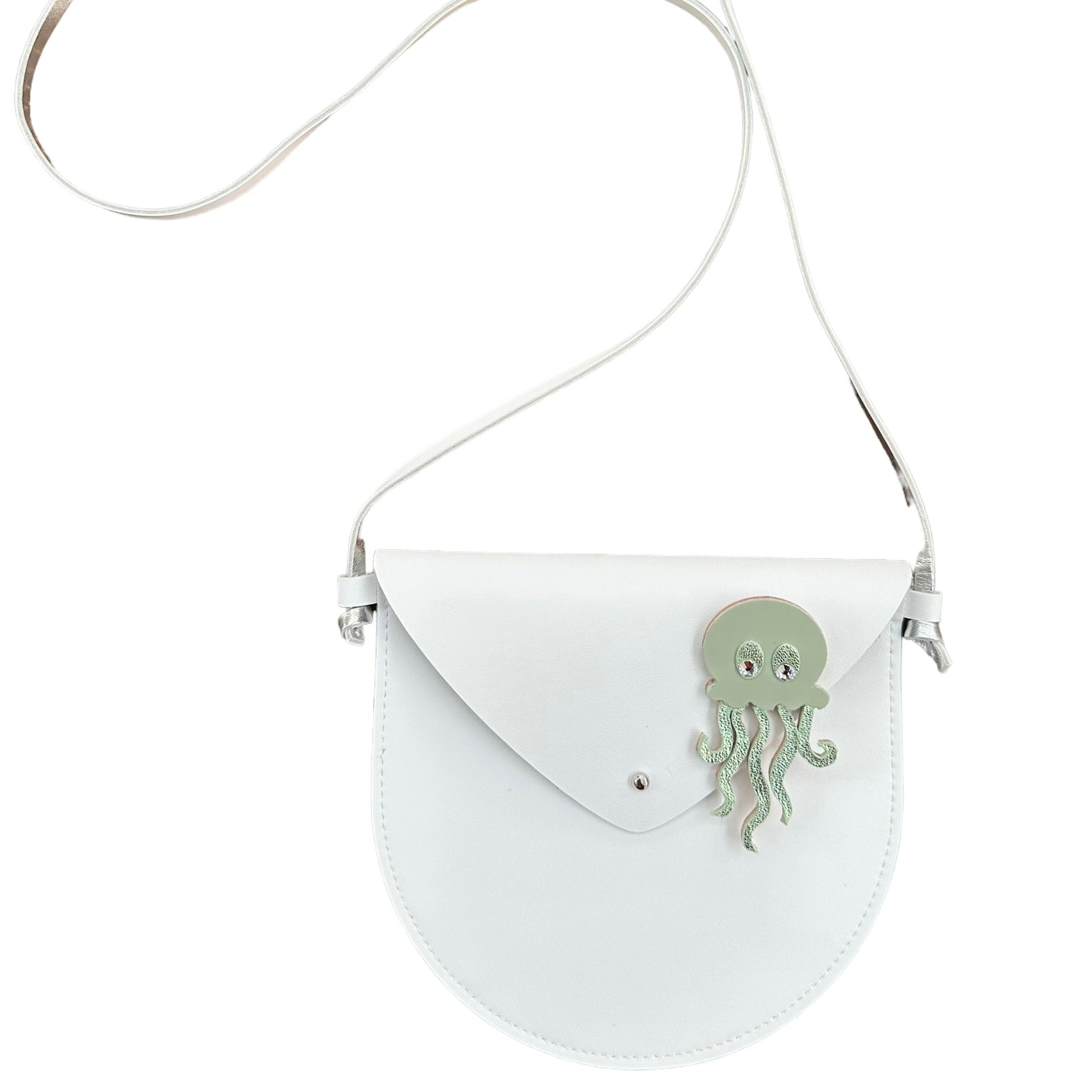 Sea Jelly Fish LeatherBag Whit Pin