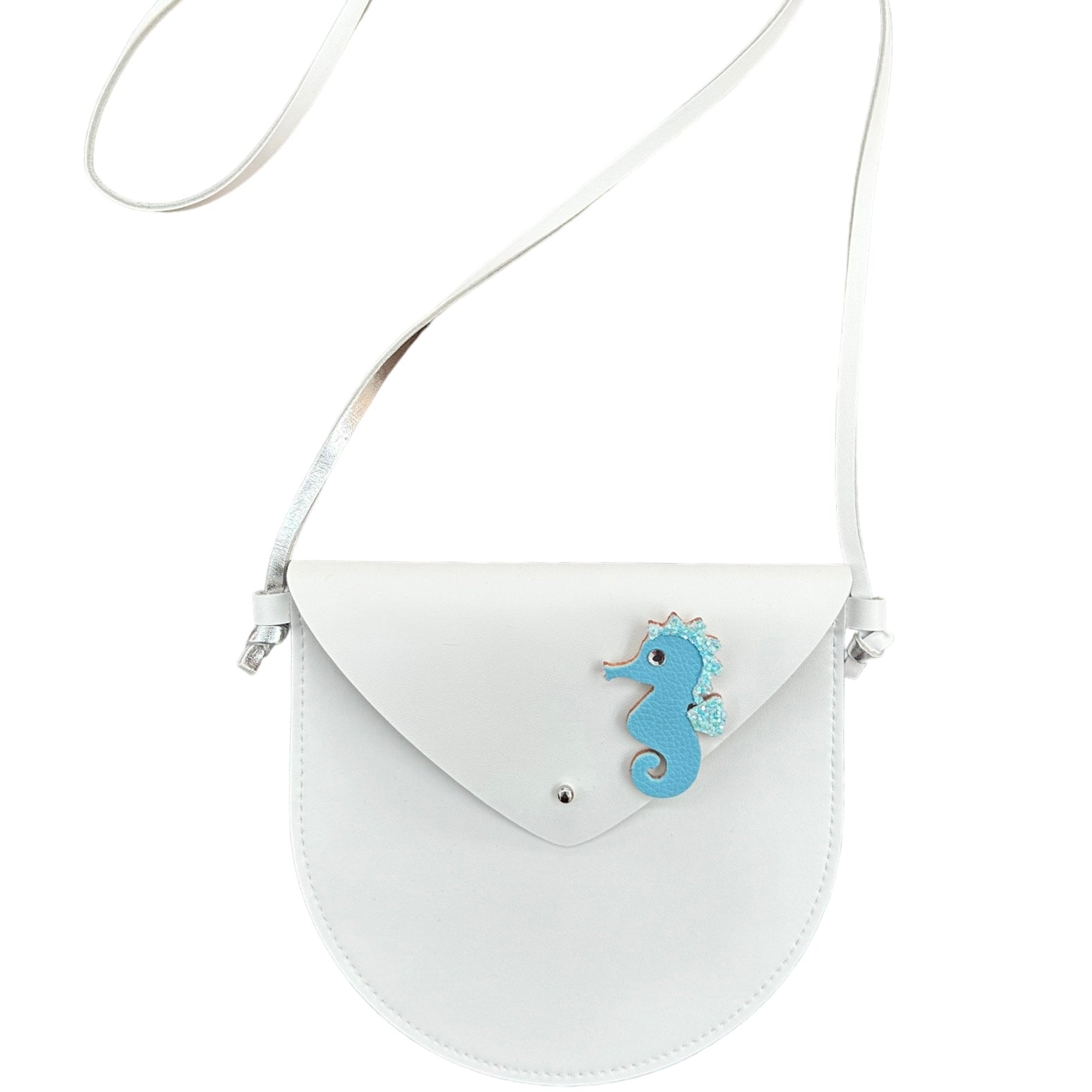 Sea Horse Leather Bag with Pin