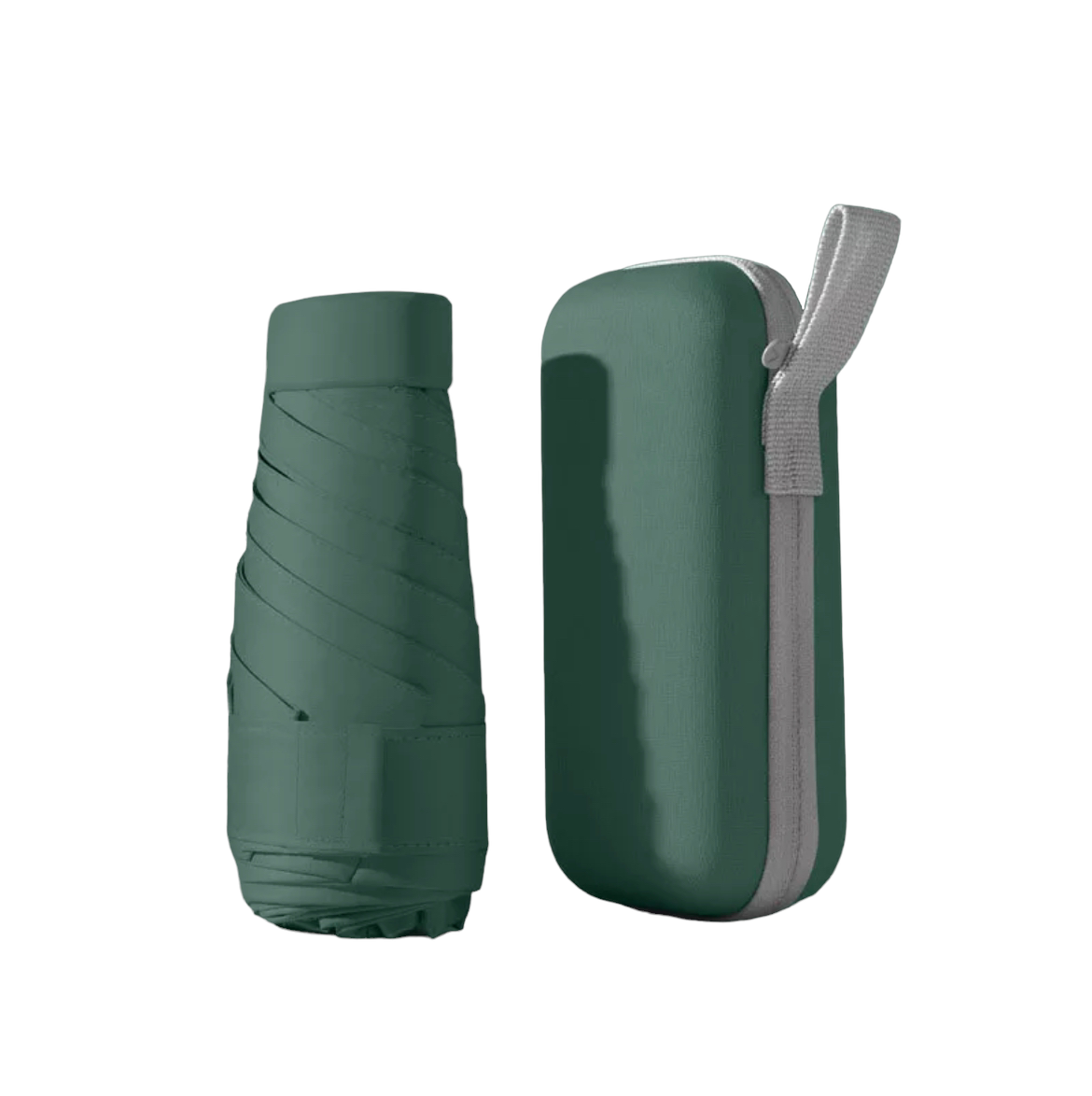 Portable Mini Umbrella with Case Green UV400 Protection