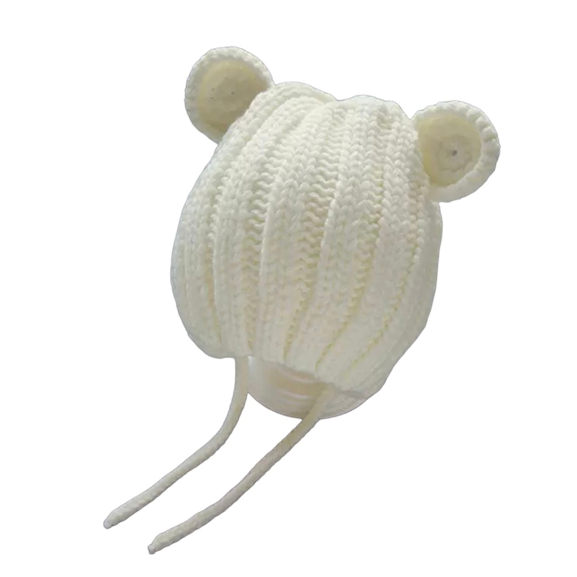Bear Ears Baby Knitted Hat Milk