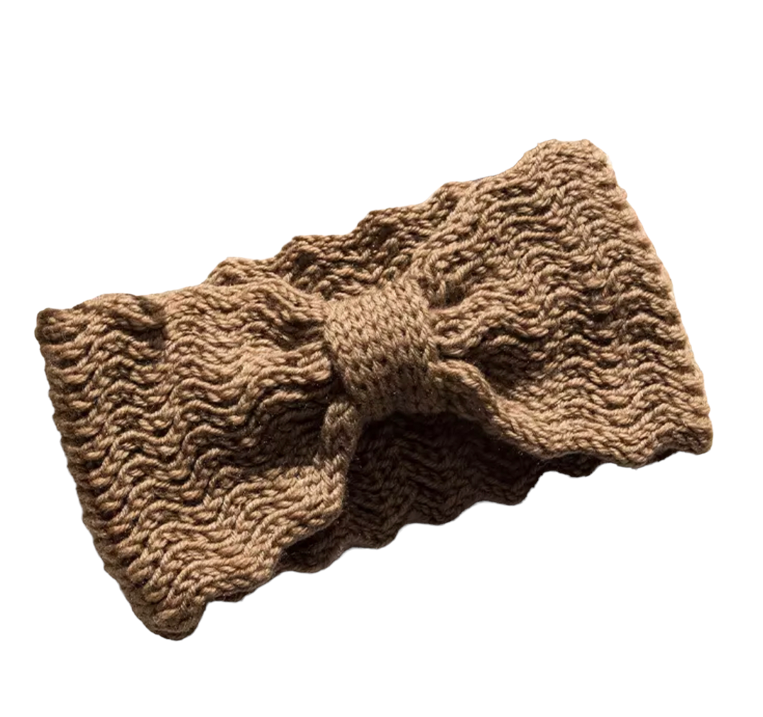 Knitted Headband Brown