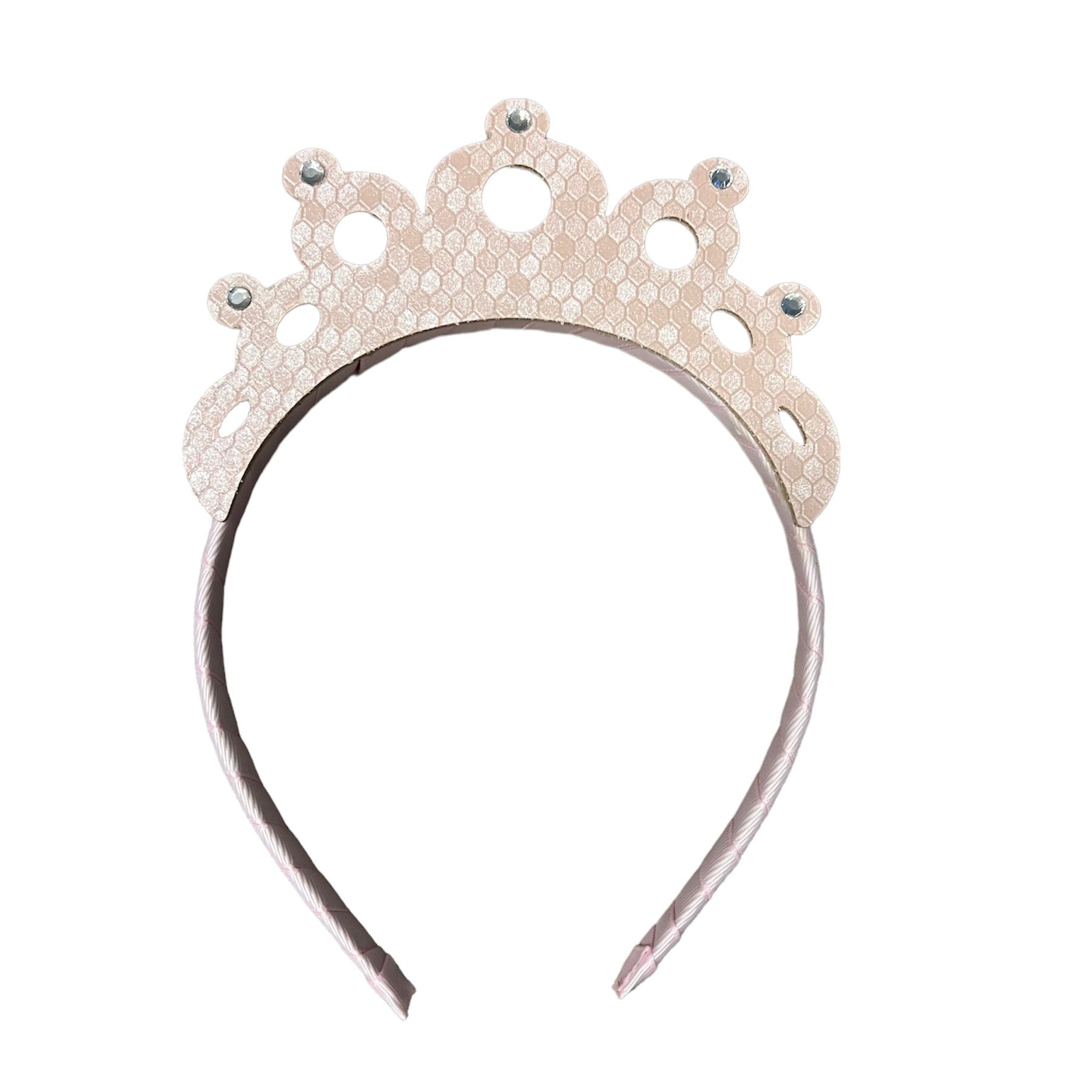 Pink Queen Crown Leather Headband