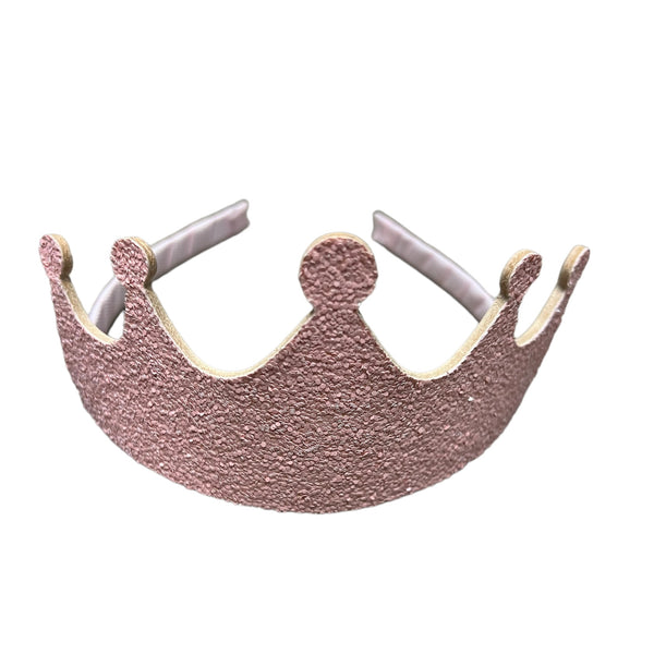 PINK Glitter The Crown Leather Headband