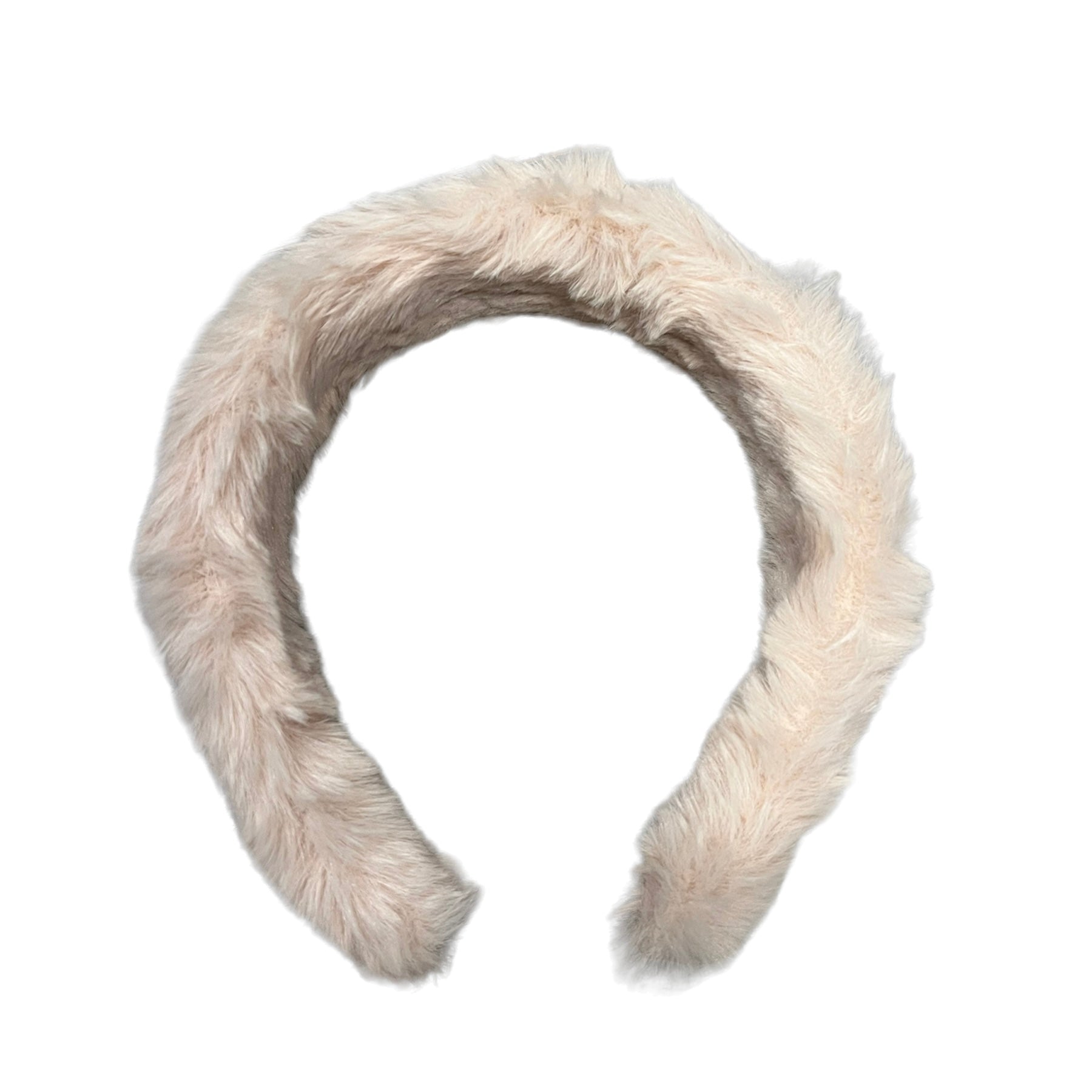 Fluffy Fake Fur Headband Cream