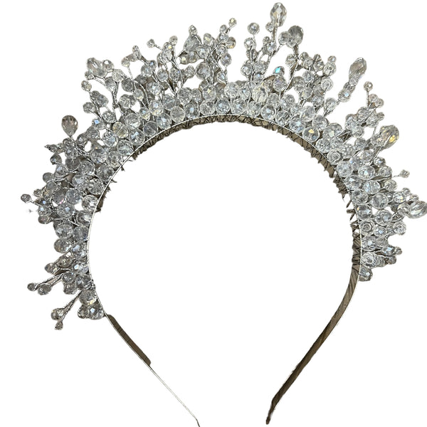 Clear Crystal Crown Headband