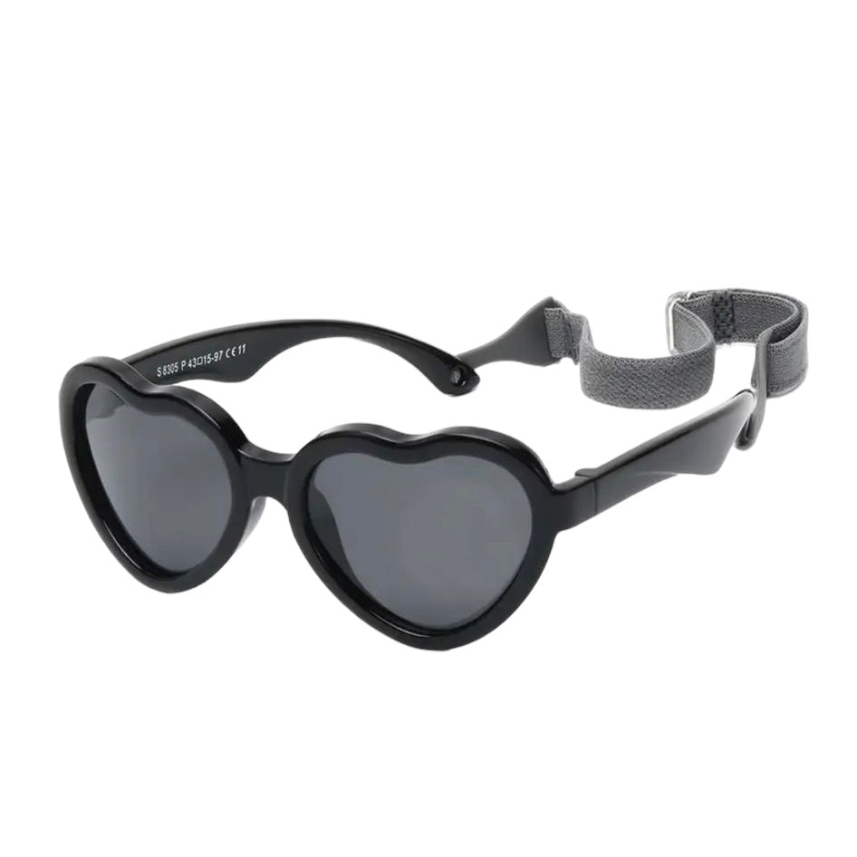 Baby Heart Black Sunglasses