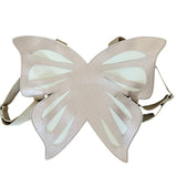 Sparkling Pink Big Butterfly Leather Backpack