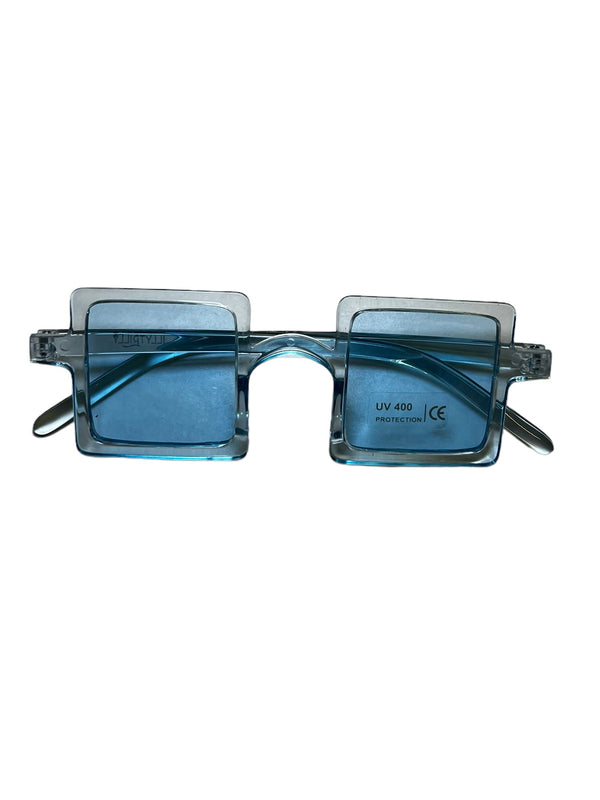 Light Blue Cube Sunglasses