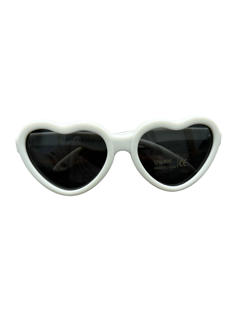 White Baby Flexible Heart Sunglasses 0-3 Years